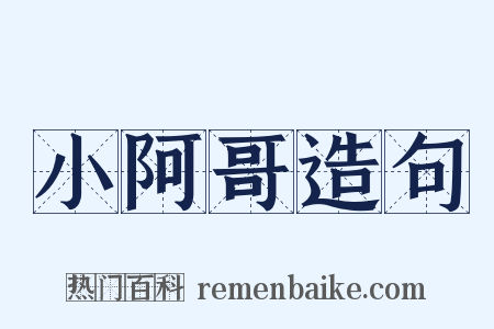 小阿哥造句是什么意思的图片